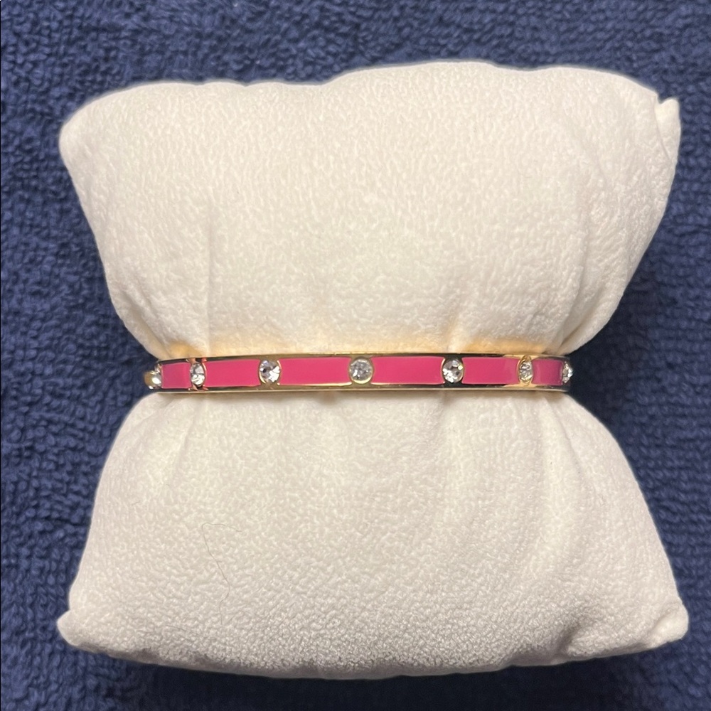 Kate Spade Pink and Gold Bangle with crystals Bracelet